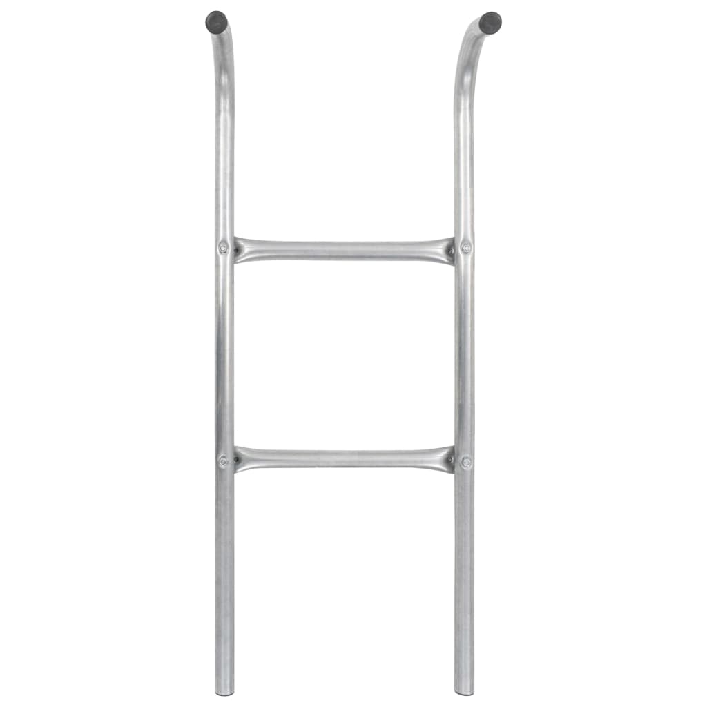 2-step trampoline ladder, steel, silver 102.6 cm