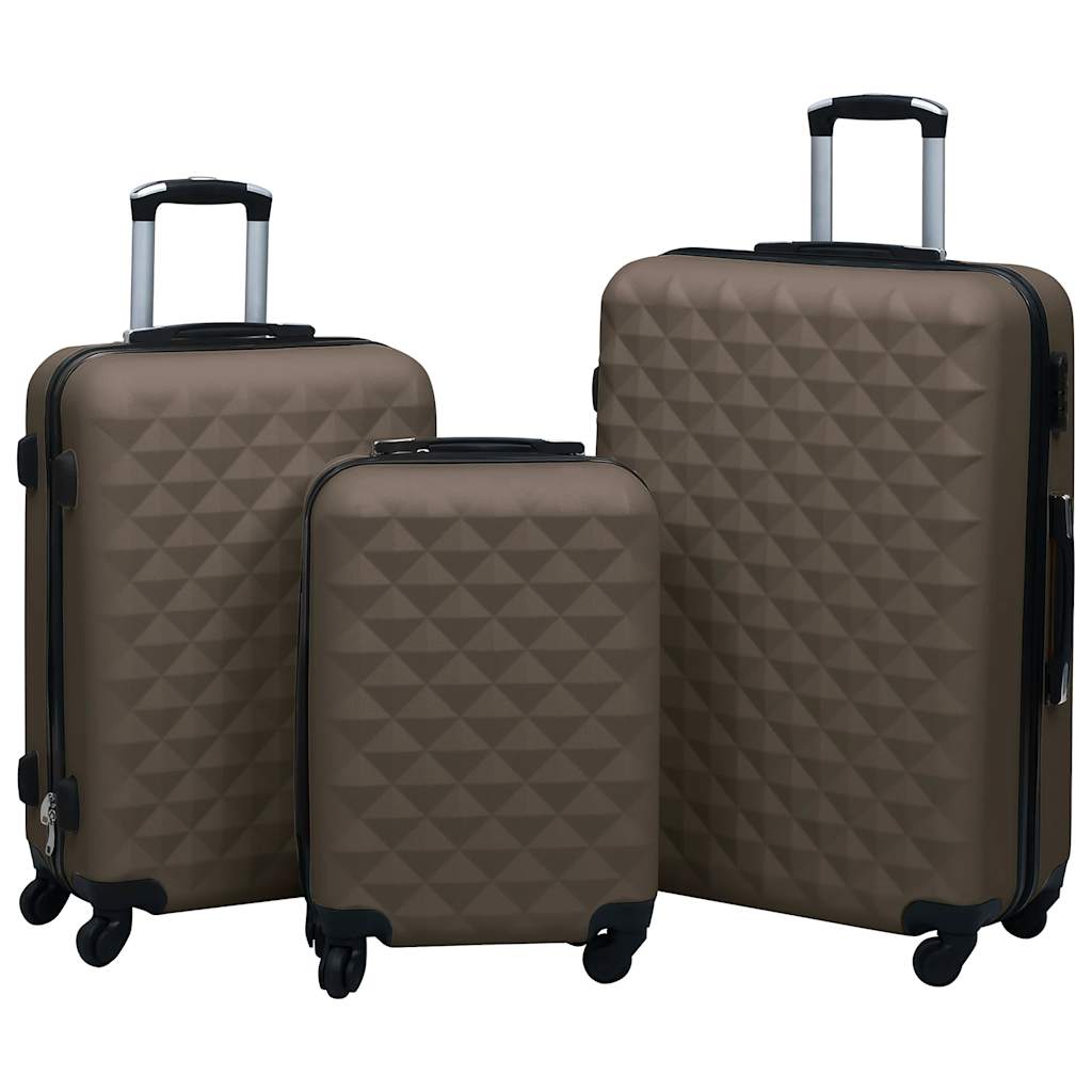 Hard case 3 pcs brown ABS