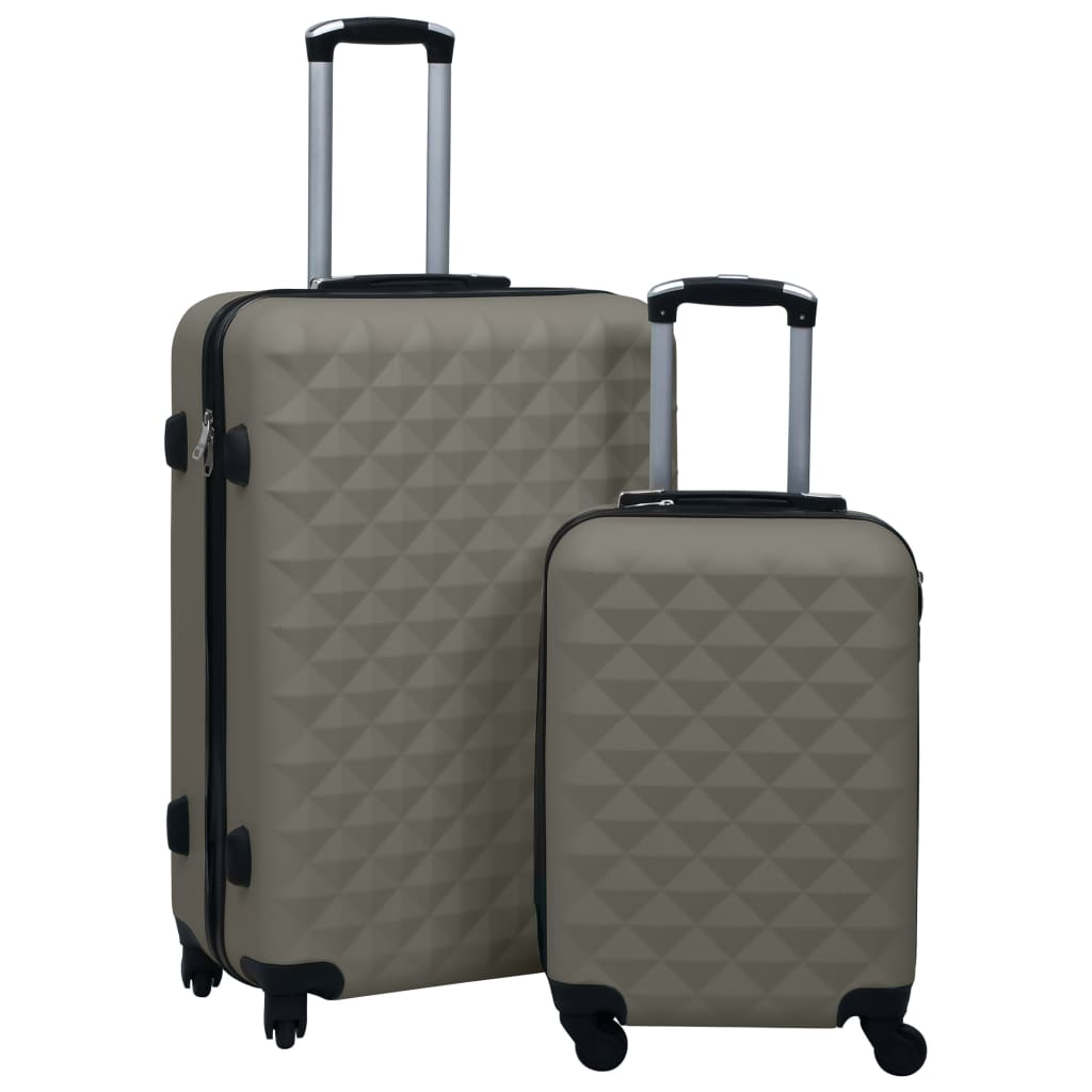 hard case 2 pcs anthracite grey ABS