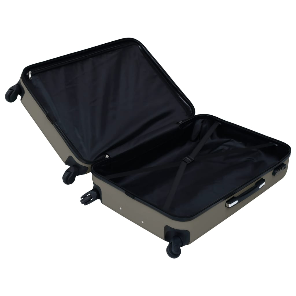 hard case 2 pcs anthracite grey ABS