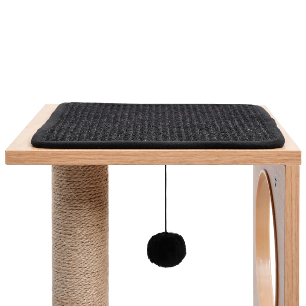 Cat house with sisal rope scratching mat 60 cm