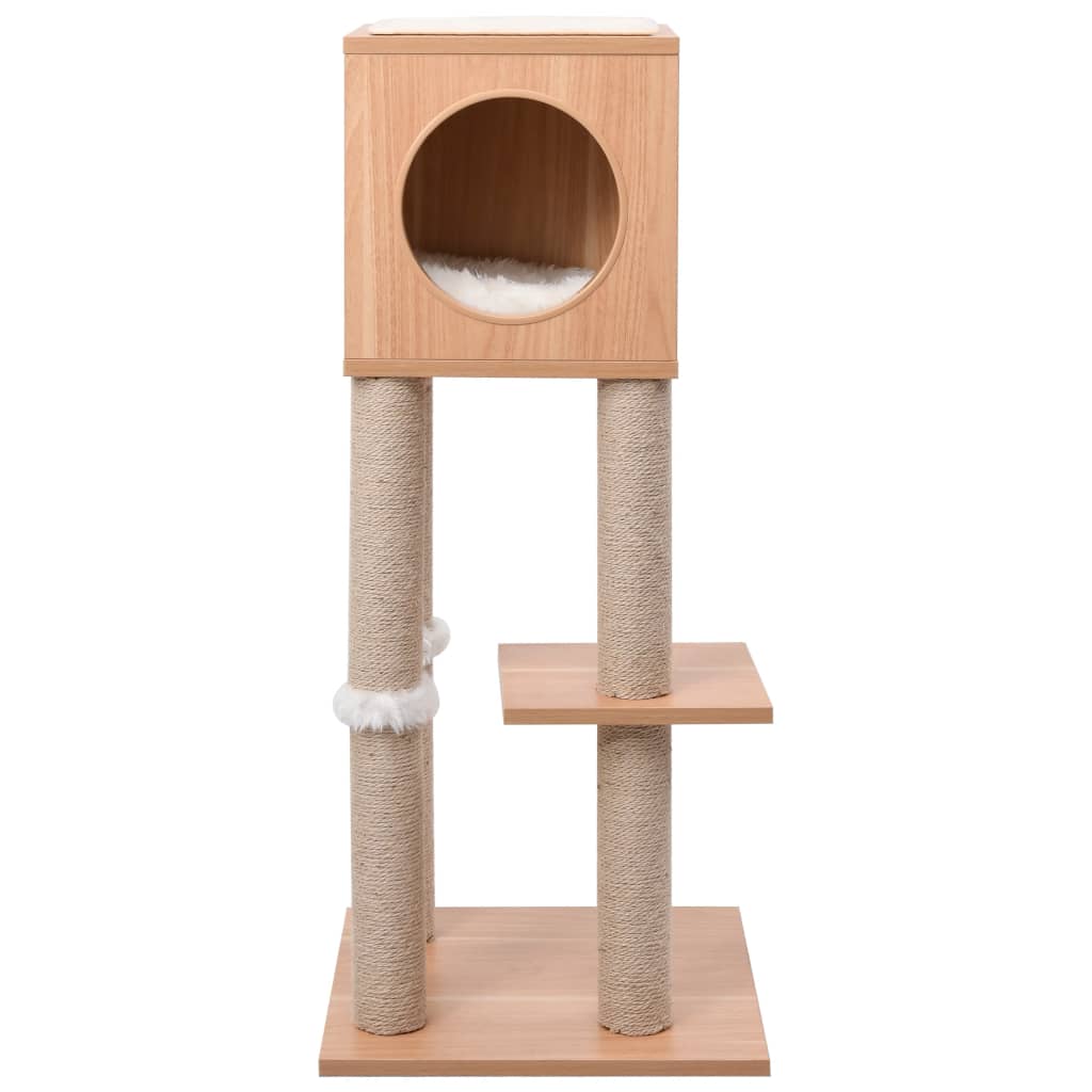 Cat house with sisal rope scratching mat 90 cm