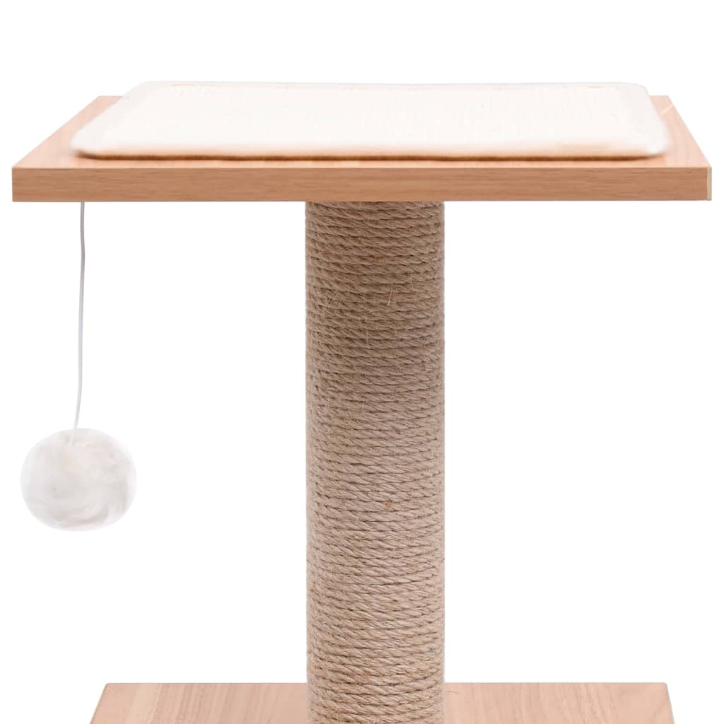 Cat house with sisal rope scratching mat 62 cm