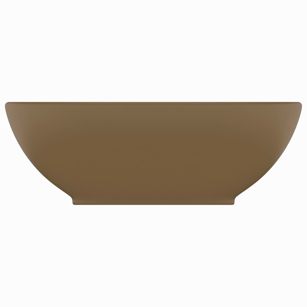 luxury sink, oval, matte cream, 40x33 cm, ceramic