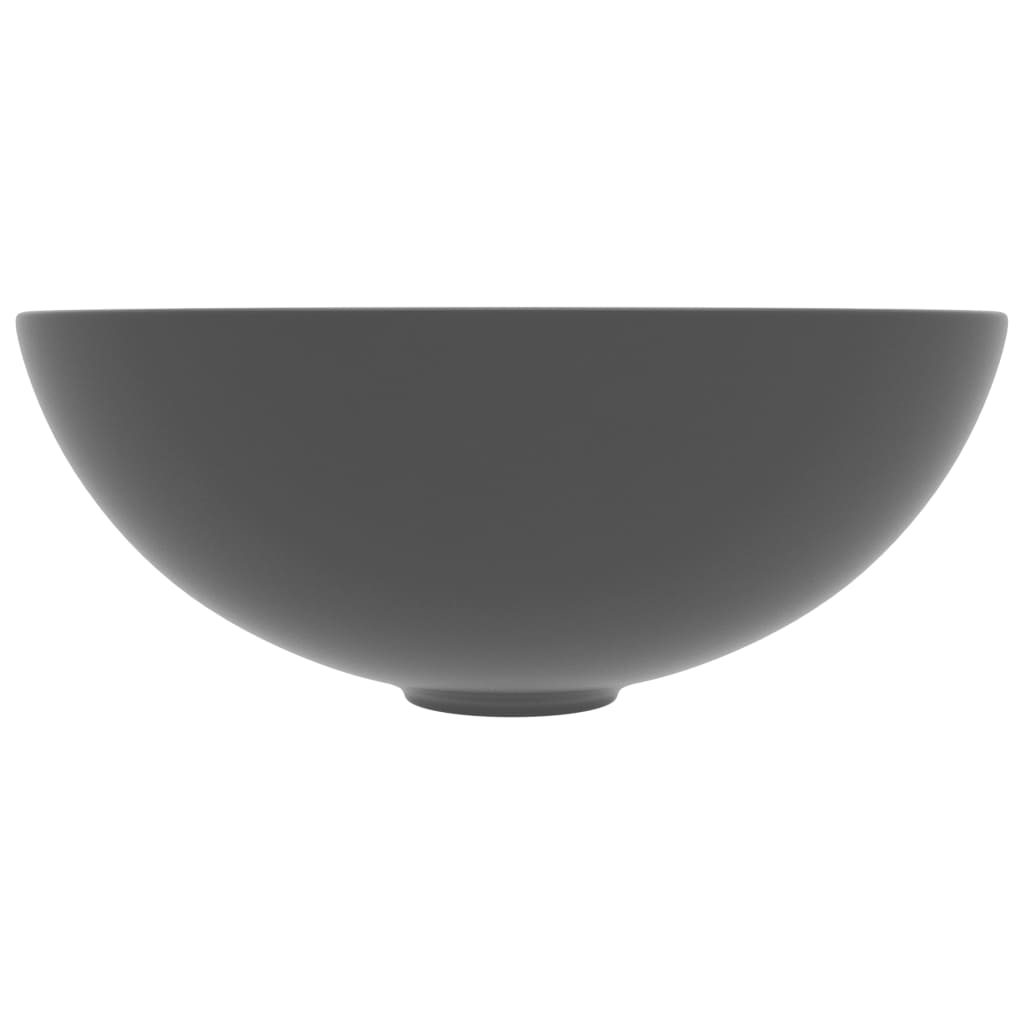 bathroom sink ceramic, dark gray, round