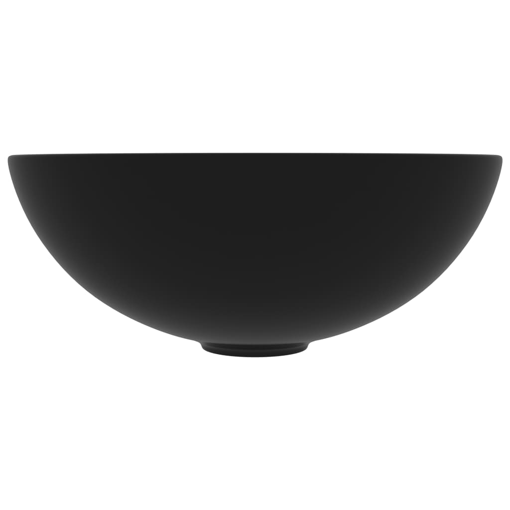 bathroom sink ceramic, matte black, round