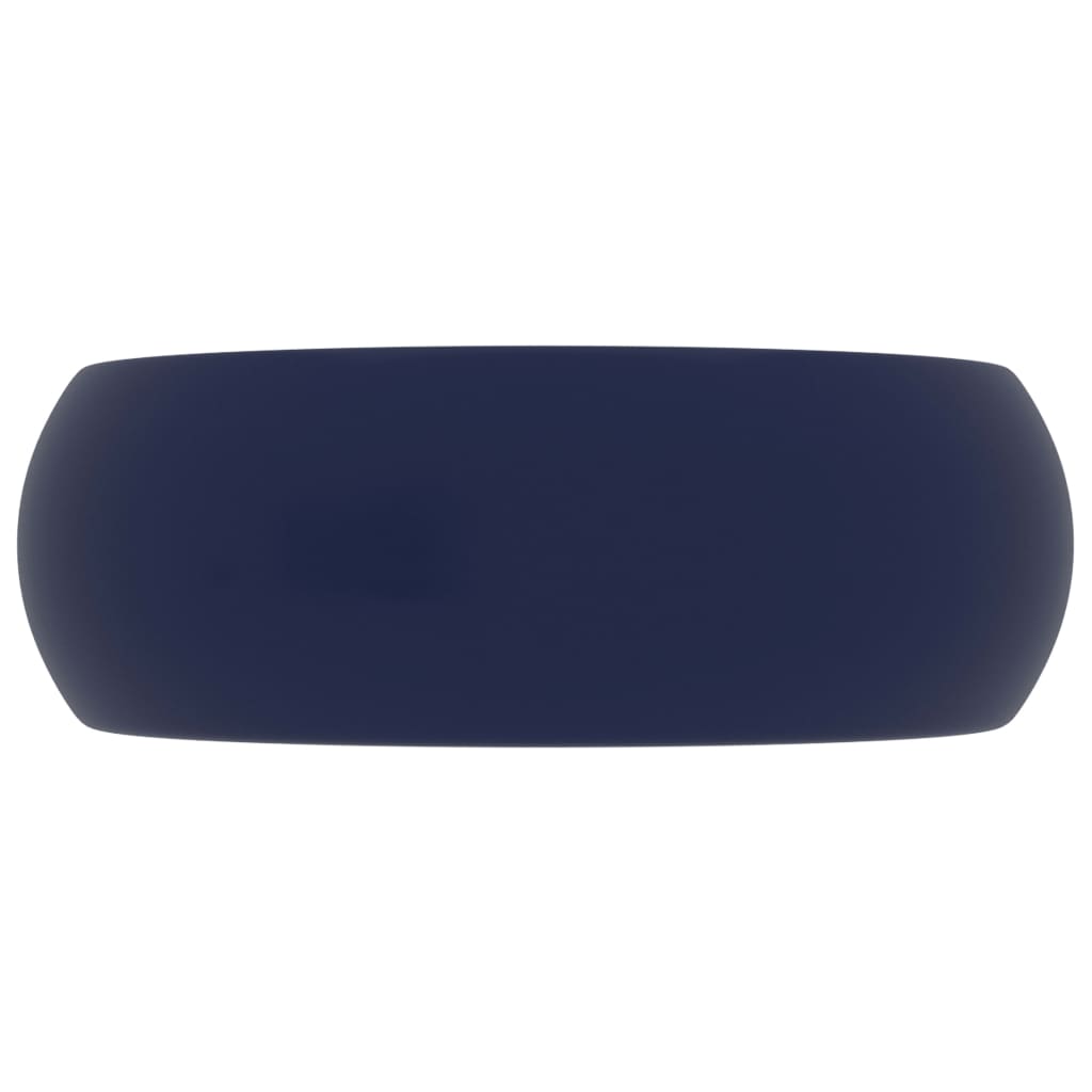 luxury sink round, matte dark blue, 40 x 15 cm, ceramic