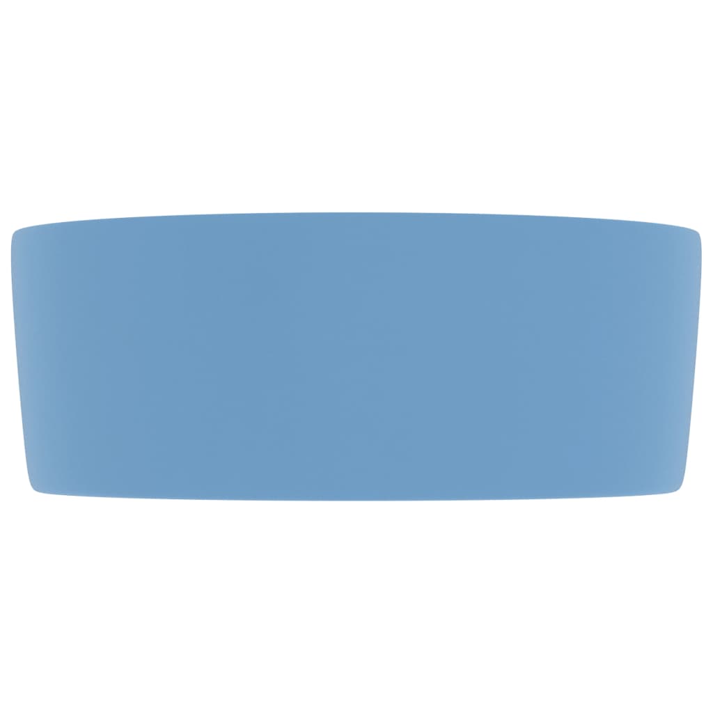 luxury sink round, matte light blue, 40 x 15 cm, ceramic