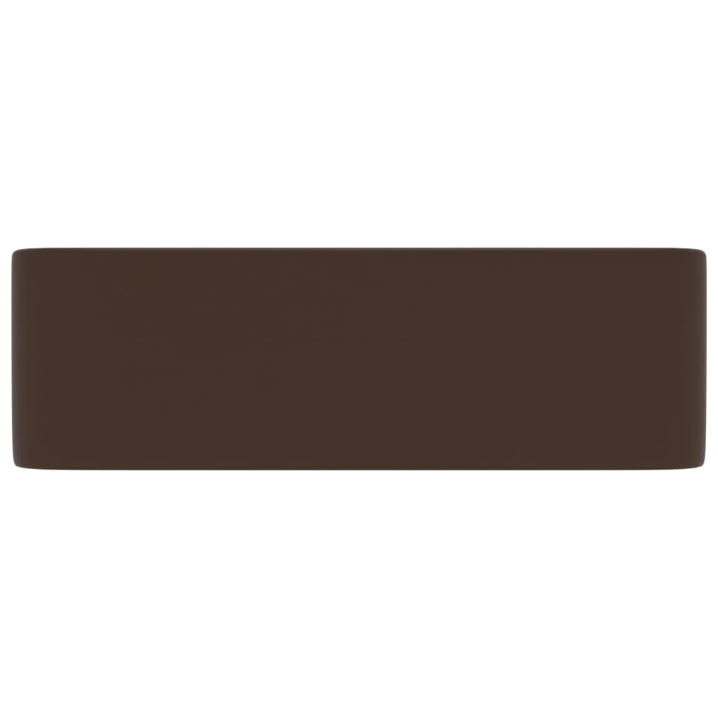 luxury sink, matte dark brown, 41 x 30 x 12 cm, ceramic