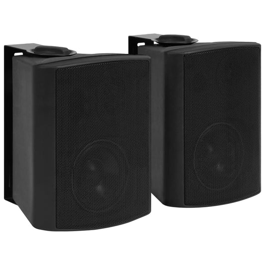 Wall-mounted stereo speakers 2 pcs, black, indoor/outdoor 100 w