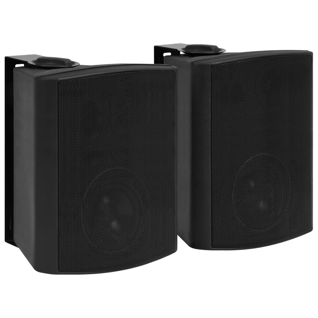 Wall-mounted stereo speakers 2 pcs, black, indoor/outdoor 120 w