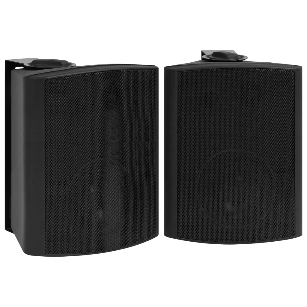 Wall-mounted stereo speakers 2 pcs, black, indoor/outdoor 120 w