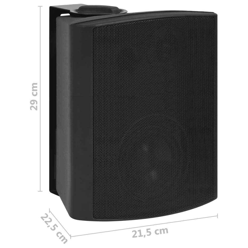 Wall-mounted stereo speakers 2 pcs, black, indoor/outdoor 120 w