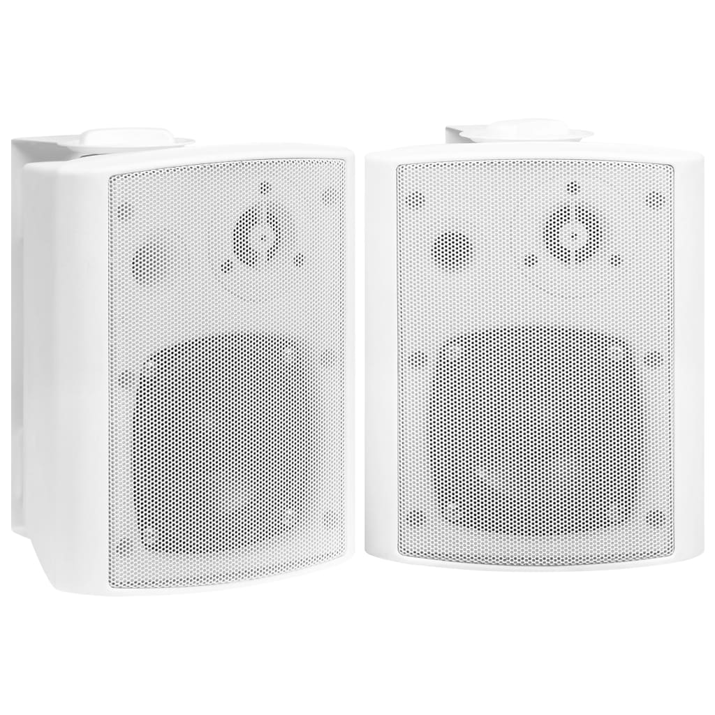 Wall-mounted stereo speakers 2 pcs, white, indoor/outdoor 80 w