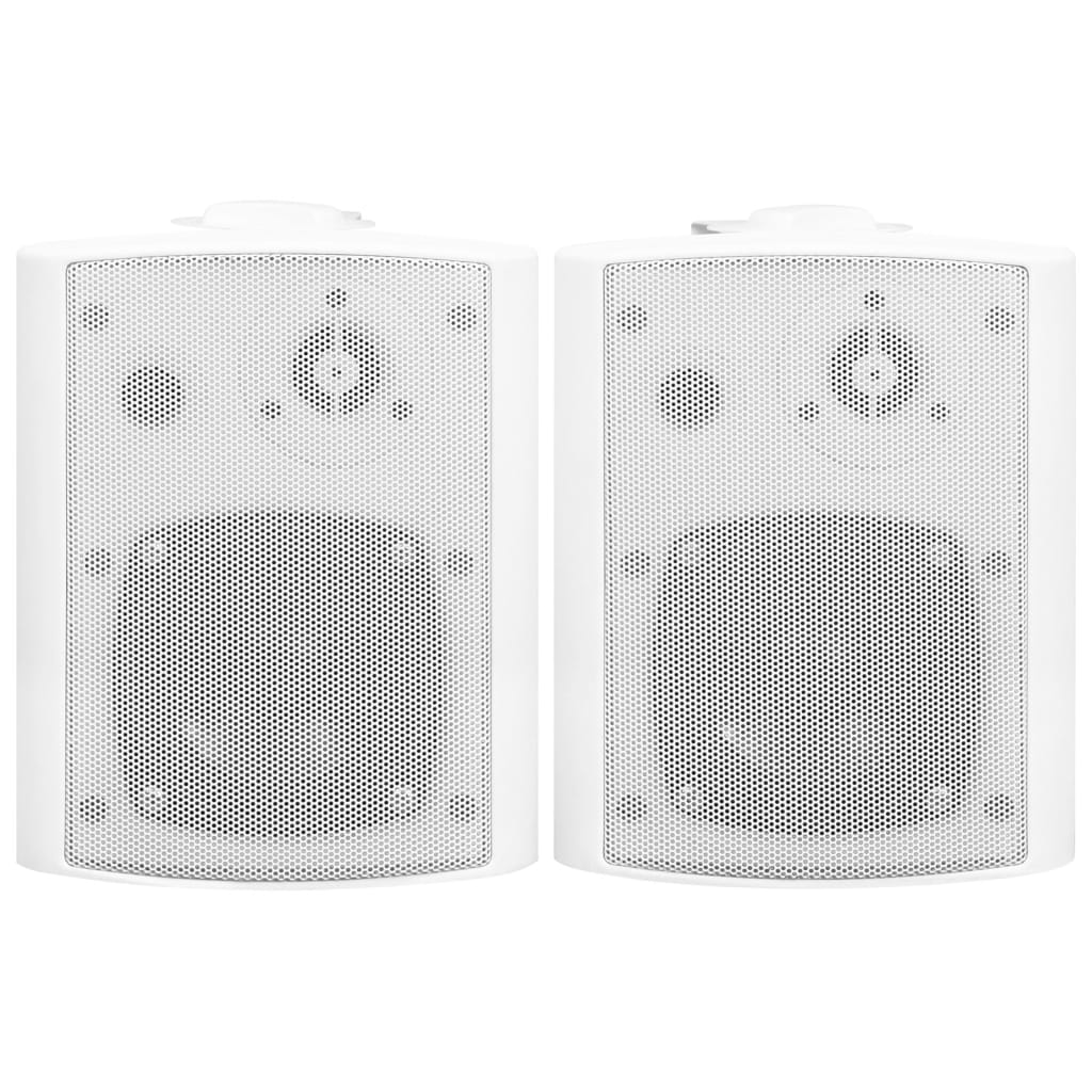 Wall-mounted stereo speakers 2 pcs, white, indoor/outdoor 80 w