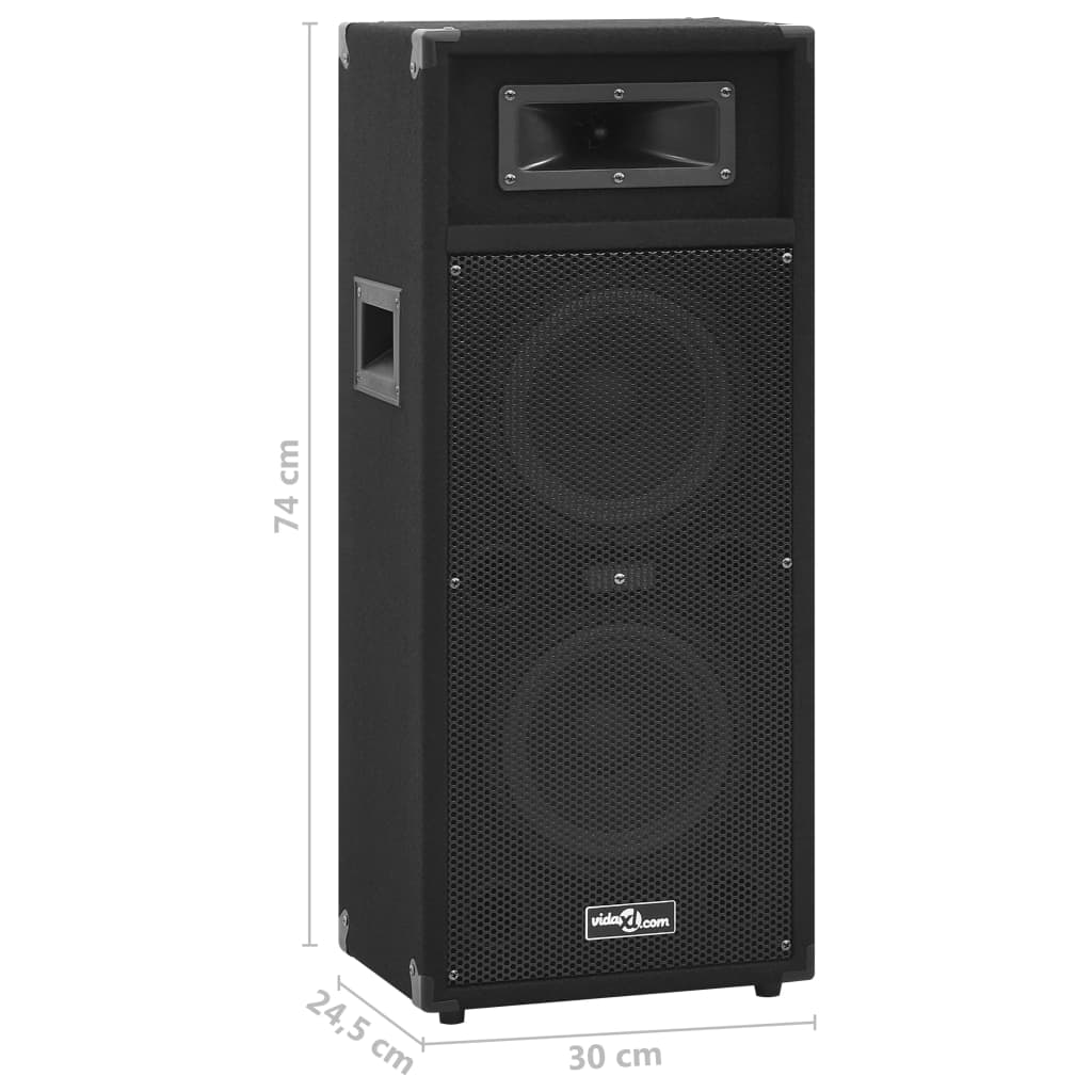 Professional passive hi-fi stage speakers 2 pcs, 1000 w, black