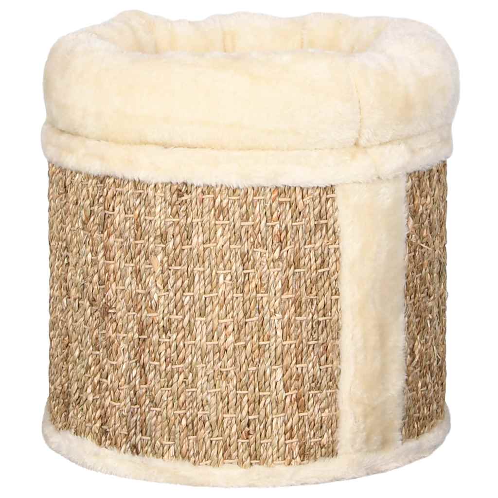 cat house with luxurious cushion, 33 cm seagrass