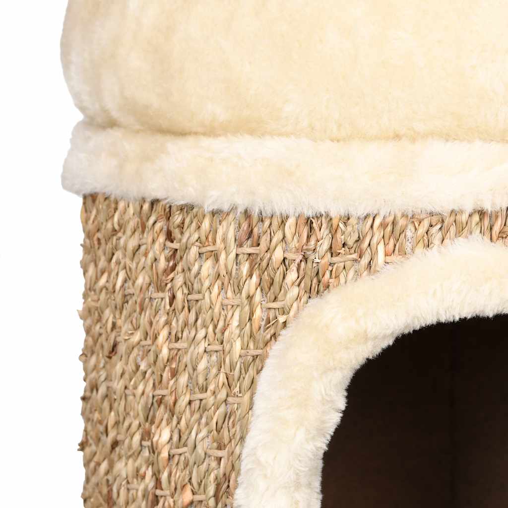 cat house with luxurious cushion, 33 cm seagrass