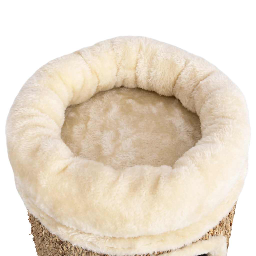 cat house with luxurious cushion, 33 cm seagrass