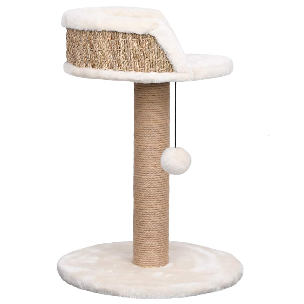 Cat house with scratching post, 49 cm seagrass