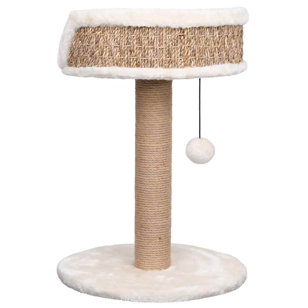 Cat house with scratching post, 49 cm seagrass