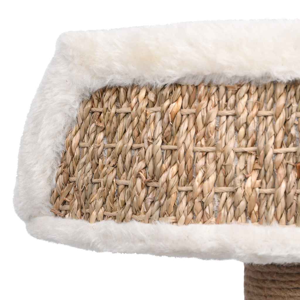 Cat house with scratching post, 49 cm seagrass