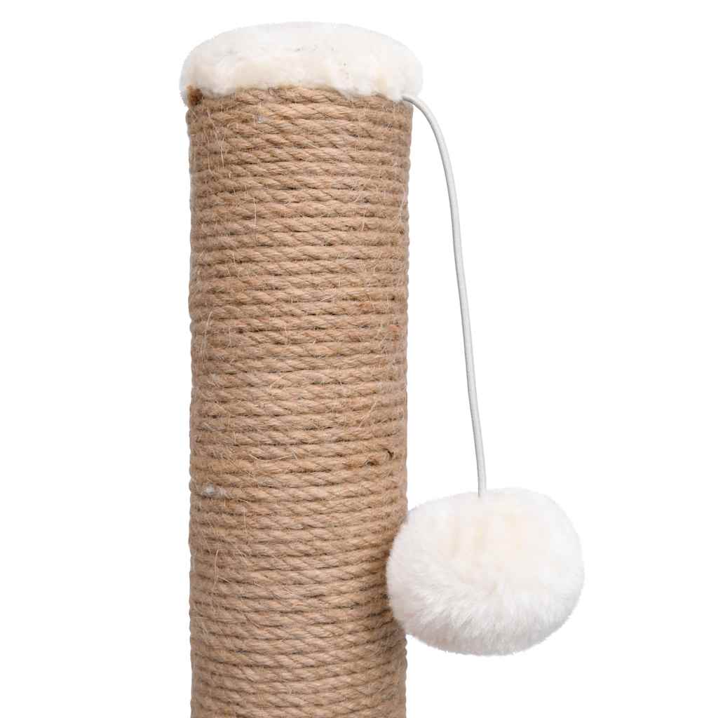 cat scratching post with brush and scratching post