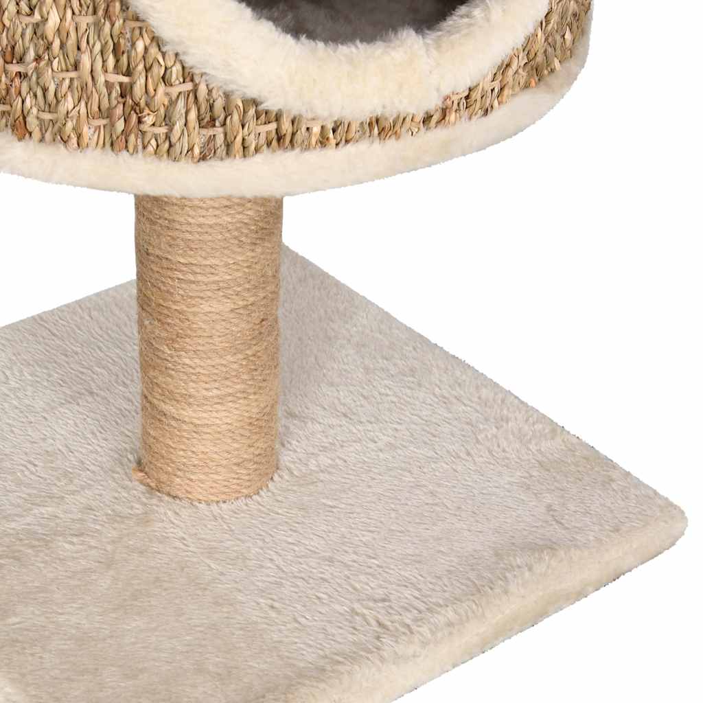 Cat house with scratching post, 52 cm, seagrass