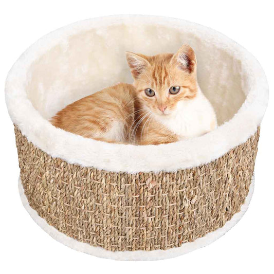 round cat basket, 35 cm, seagrass