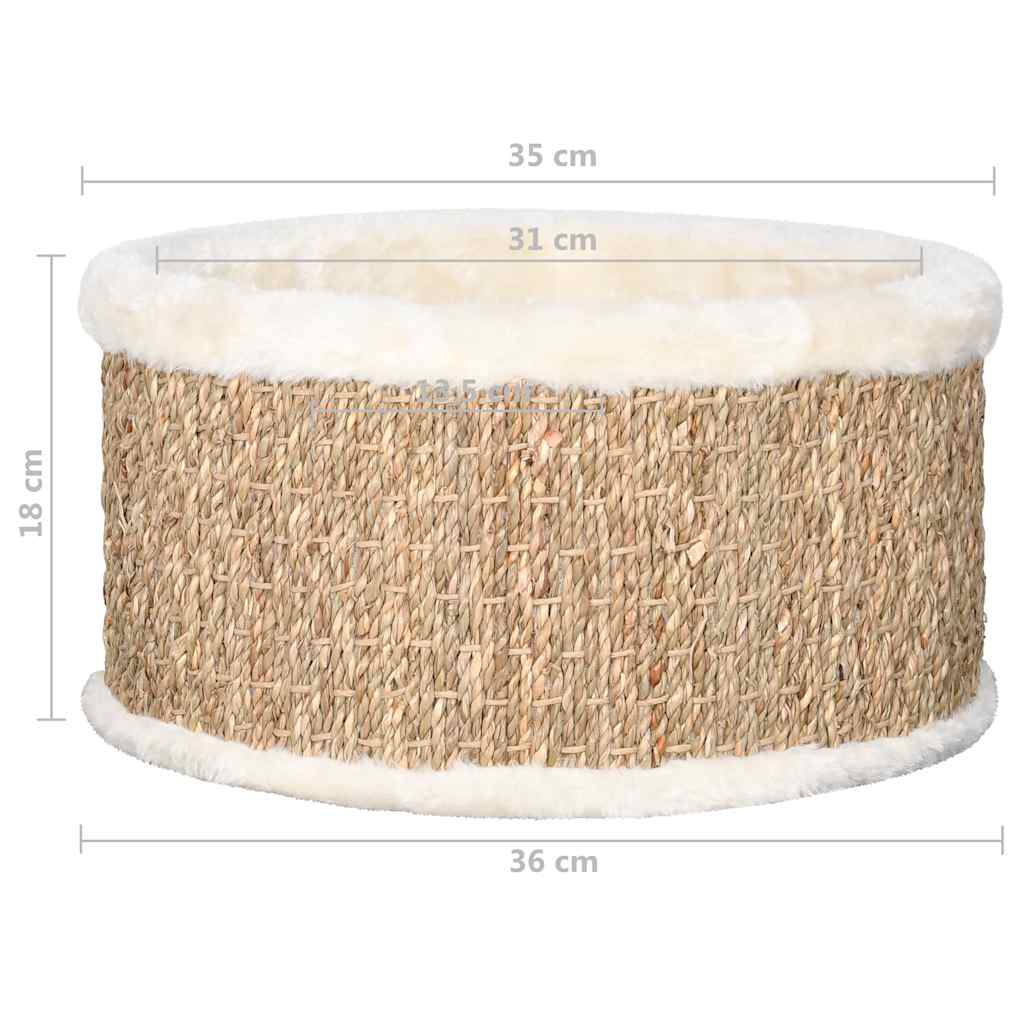 round cat basket, 35 cm, seagrass