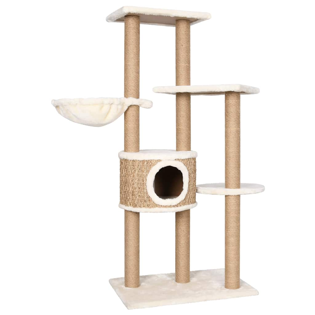 Cat house with scratching post, 126 cm seagrass