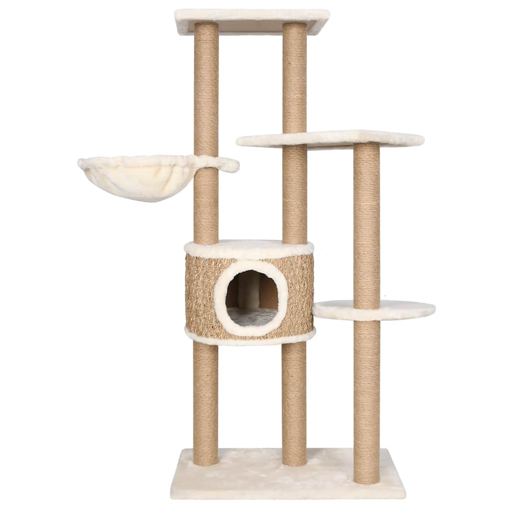 Cat house with scratching post, 126 cm seagrass