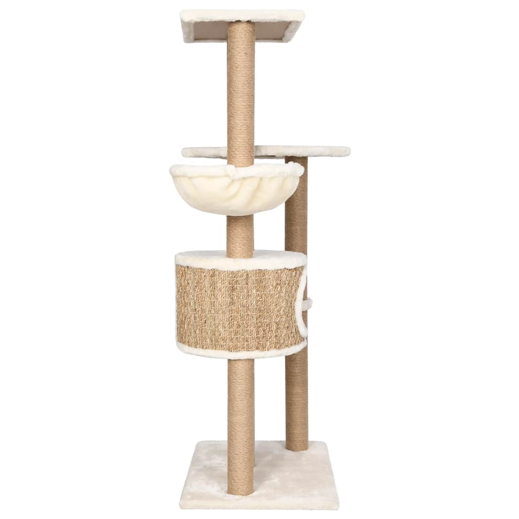 Cat house with scratching post, 126 cm seagrass