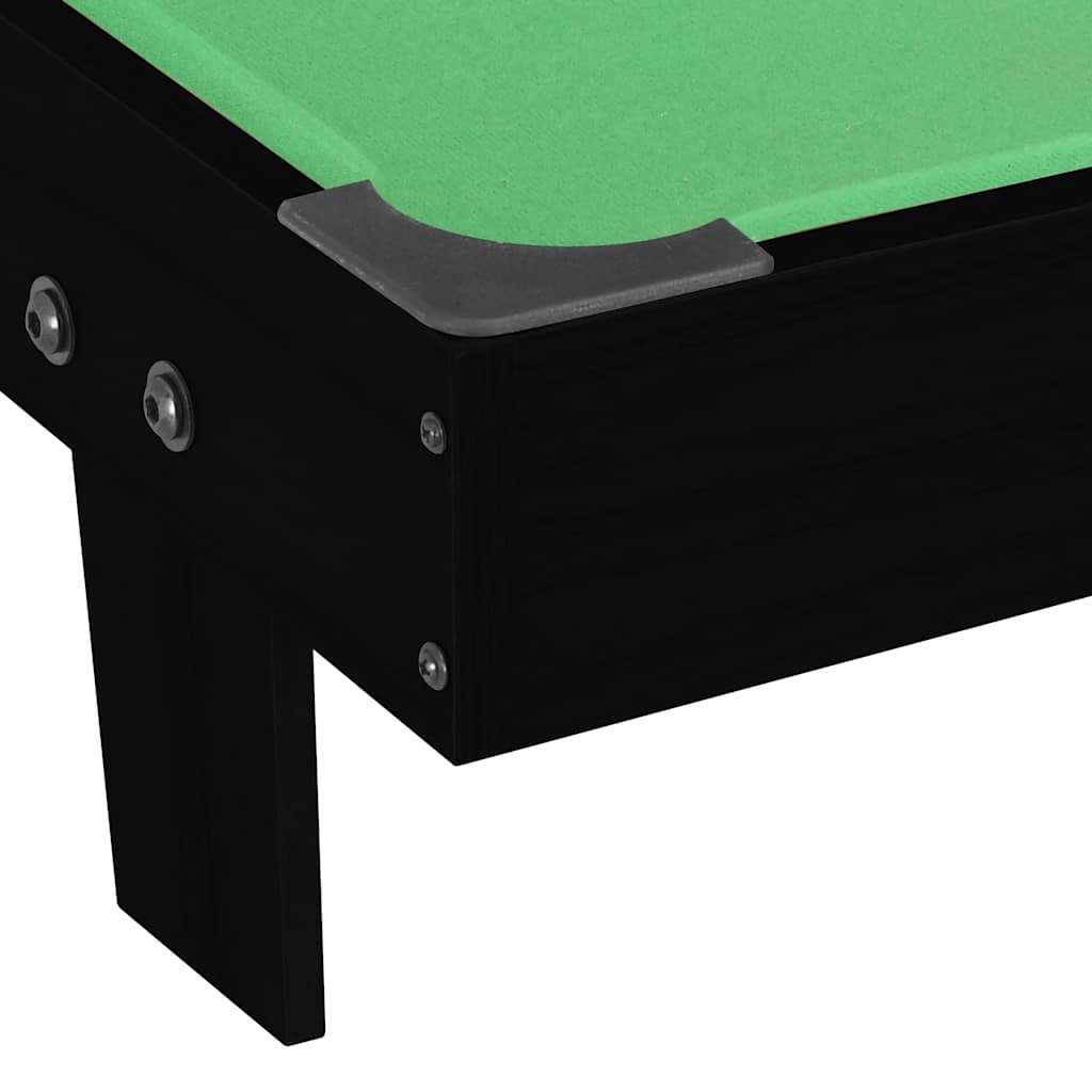 mini pool table 92 x 52 x 19 cm, black and green