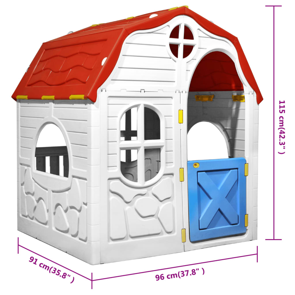 children's foldable playhouse with working door and windows