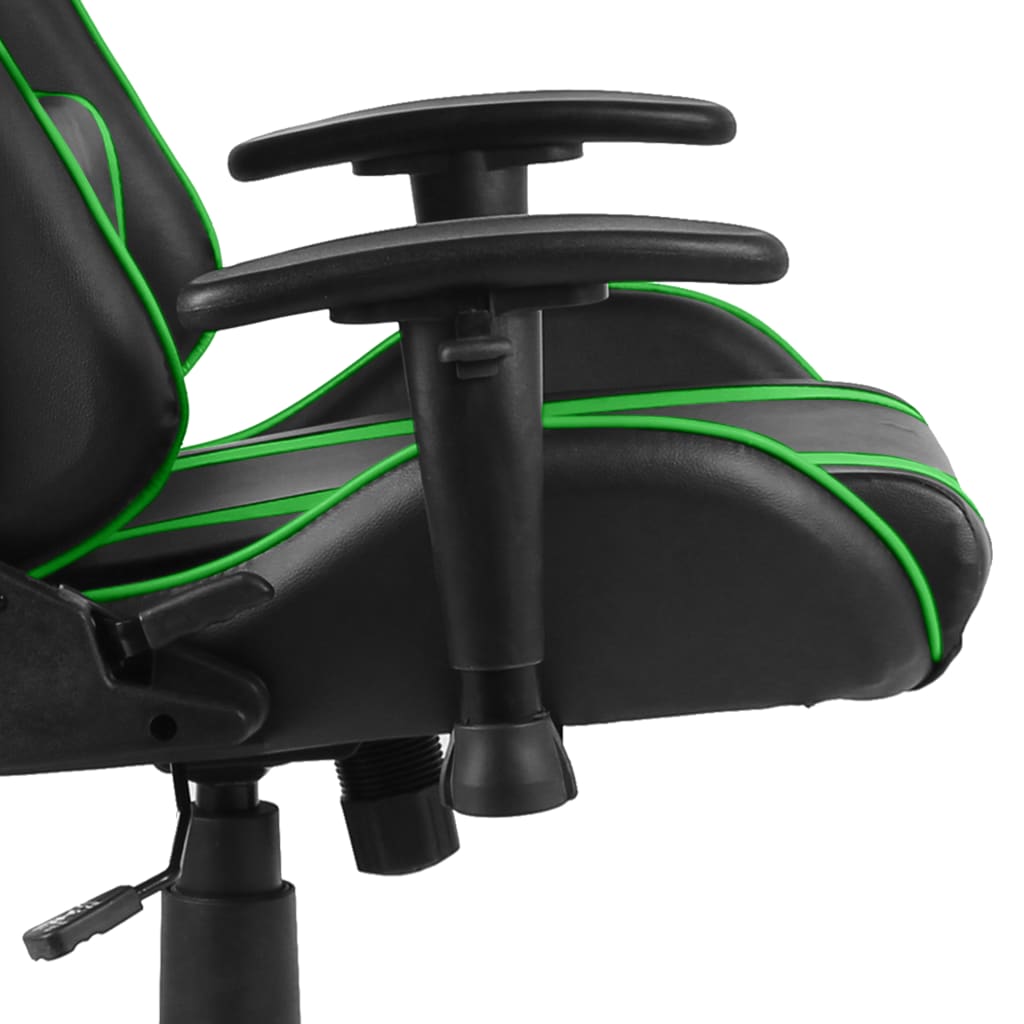 swivel gaming chair green PVC