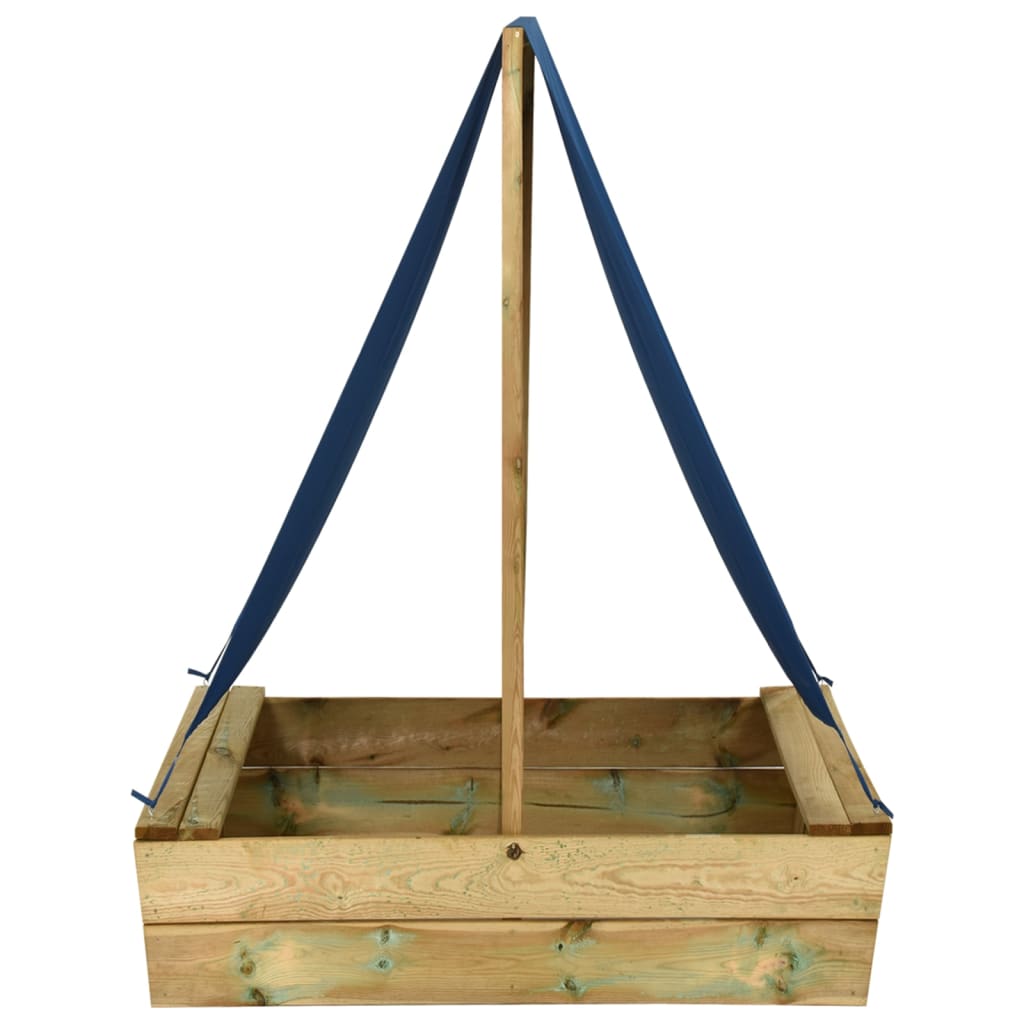 sandbox with roof 80x60x97.5 cm made of impregnated pine wood