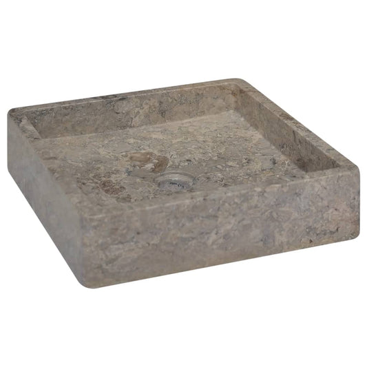 sink, gray, 40 x 40 x 10 cm, marble