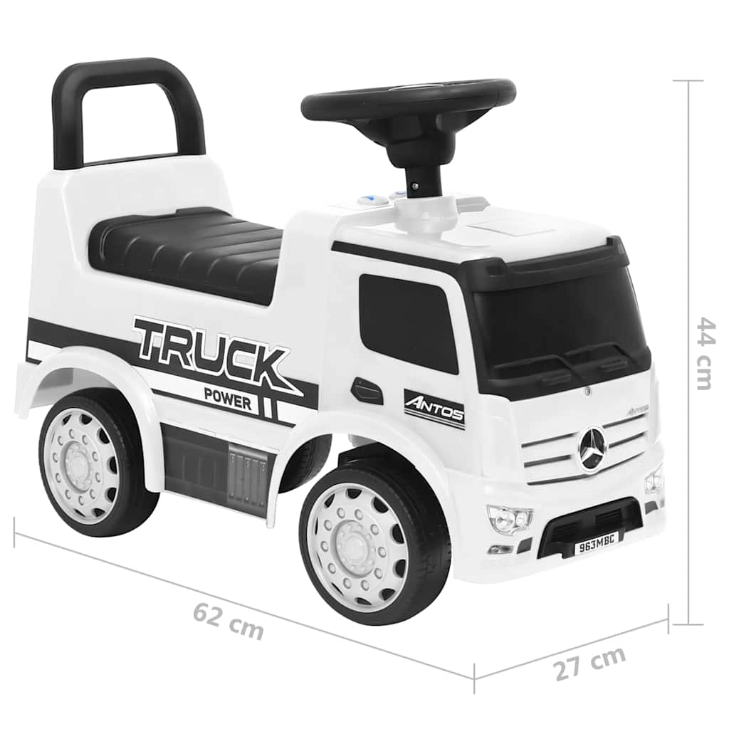 Children's toy truck Mercedes Benz, white