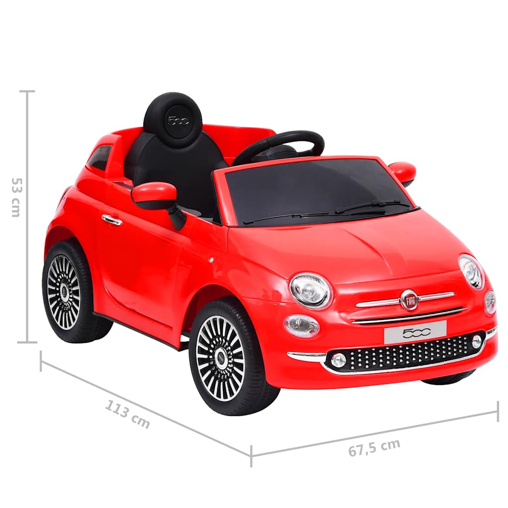 electric car Fiat 500 red