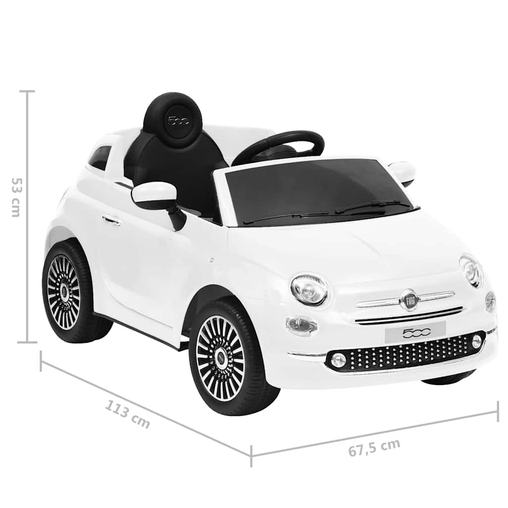 electric car Fiat 500 white