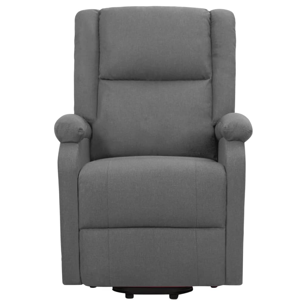 Massage chair with standing support, dark grey, fabric