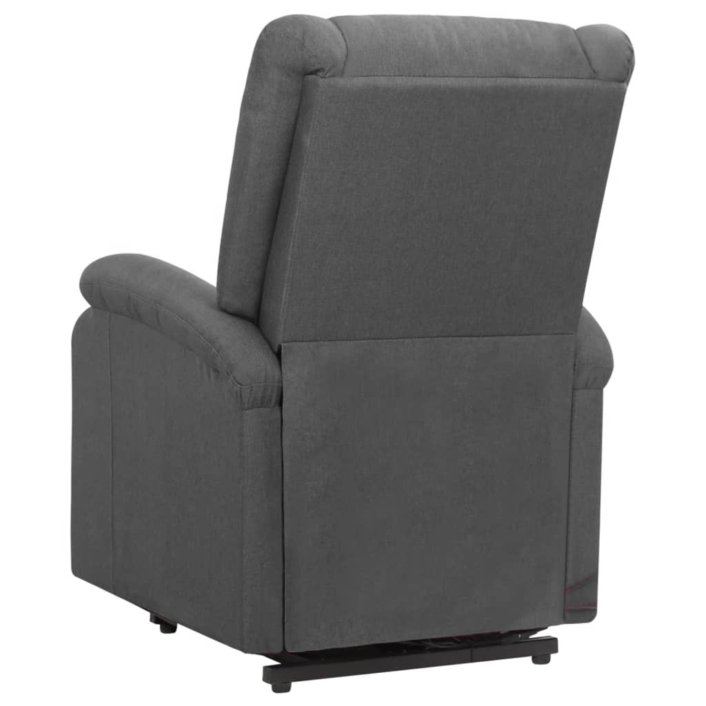 Massage chair with standing support, dark grey, fabric