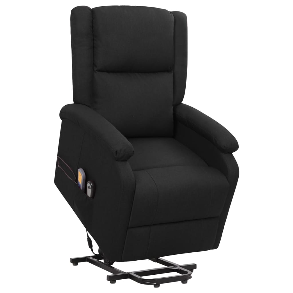 standing massage chair, black, fabric