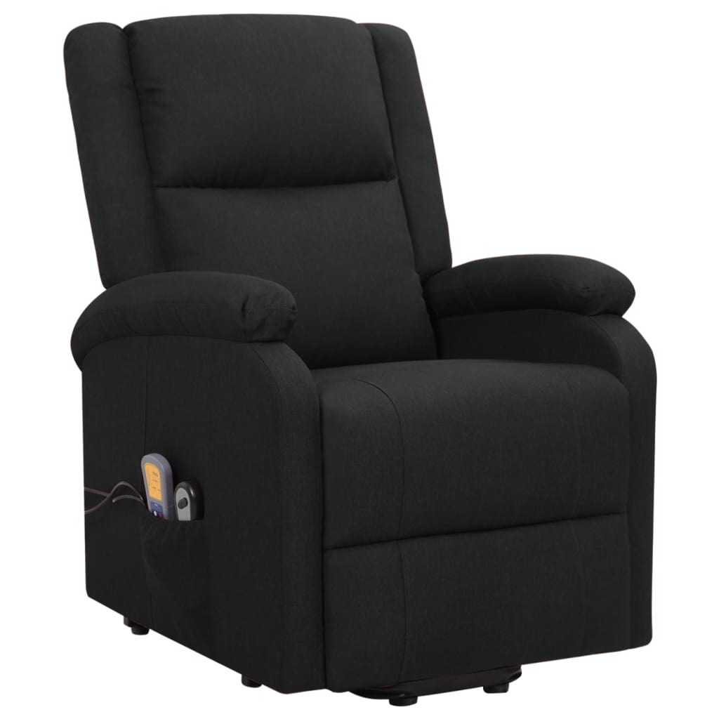 standing massage chair, black, fabric