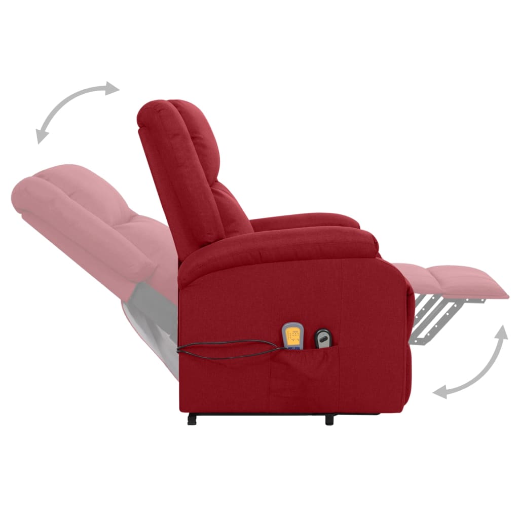 standing massage chair, burgundy