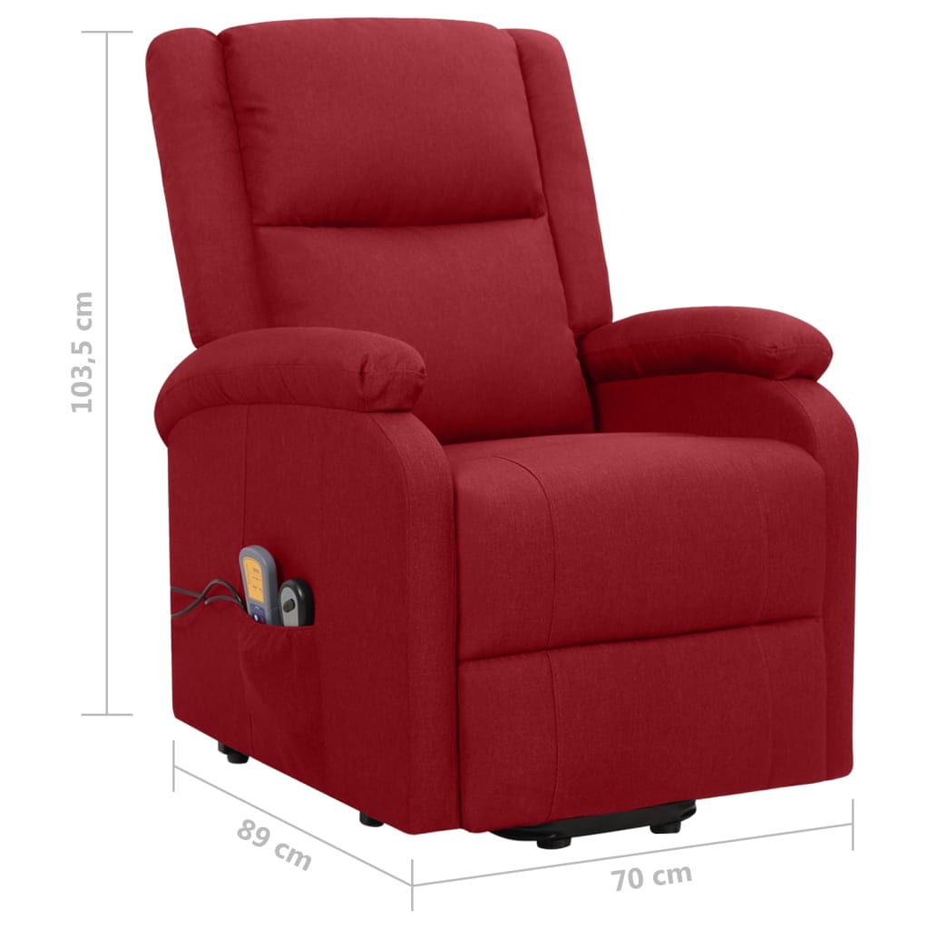 standing massage chair, burgundy