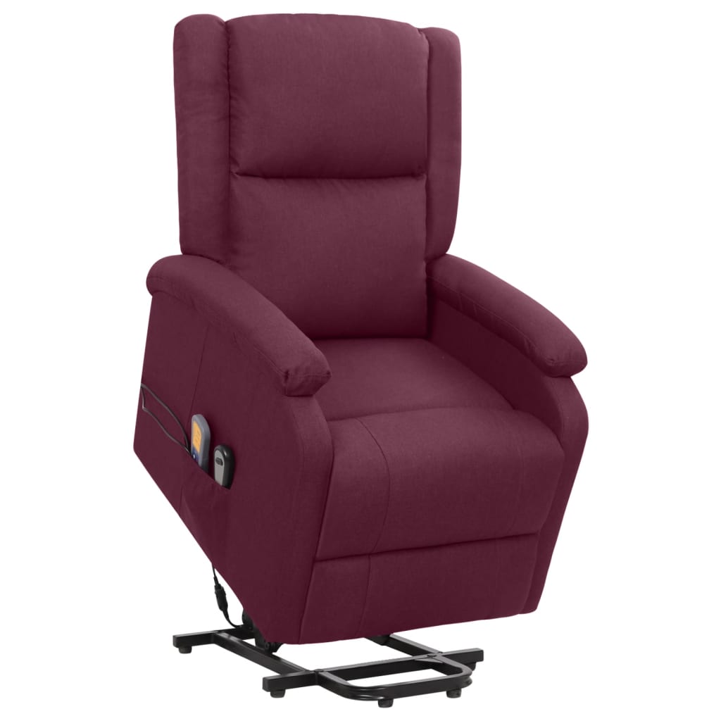 standing massage chair, purple, fabric