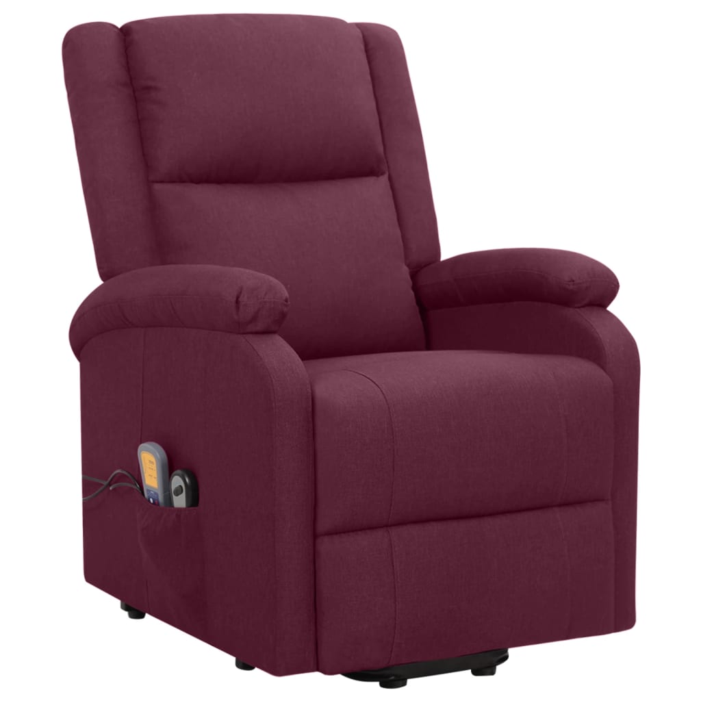 standing massage chair, purple, fabric