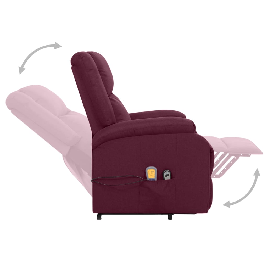 standing massage chair, purple, fabric